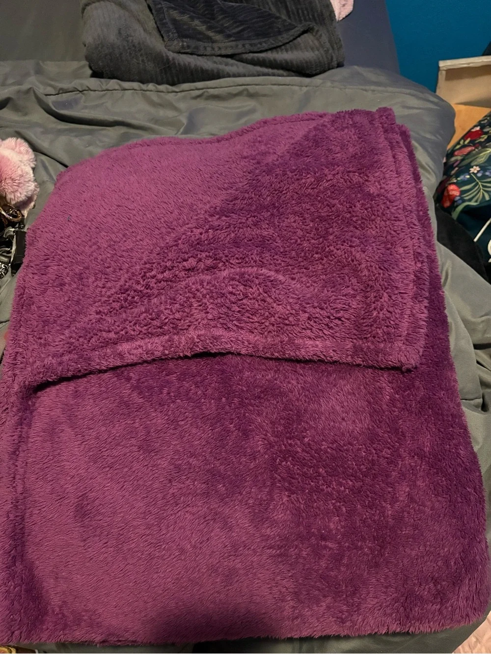 Plush Purple Throw Blanket